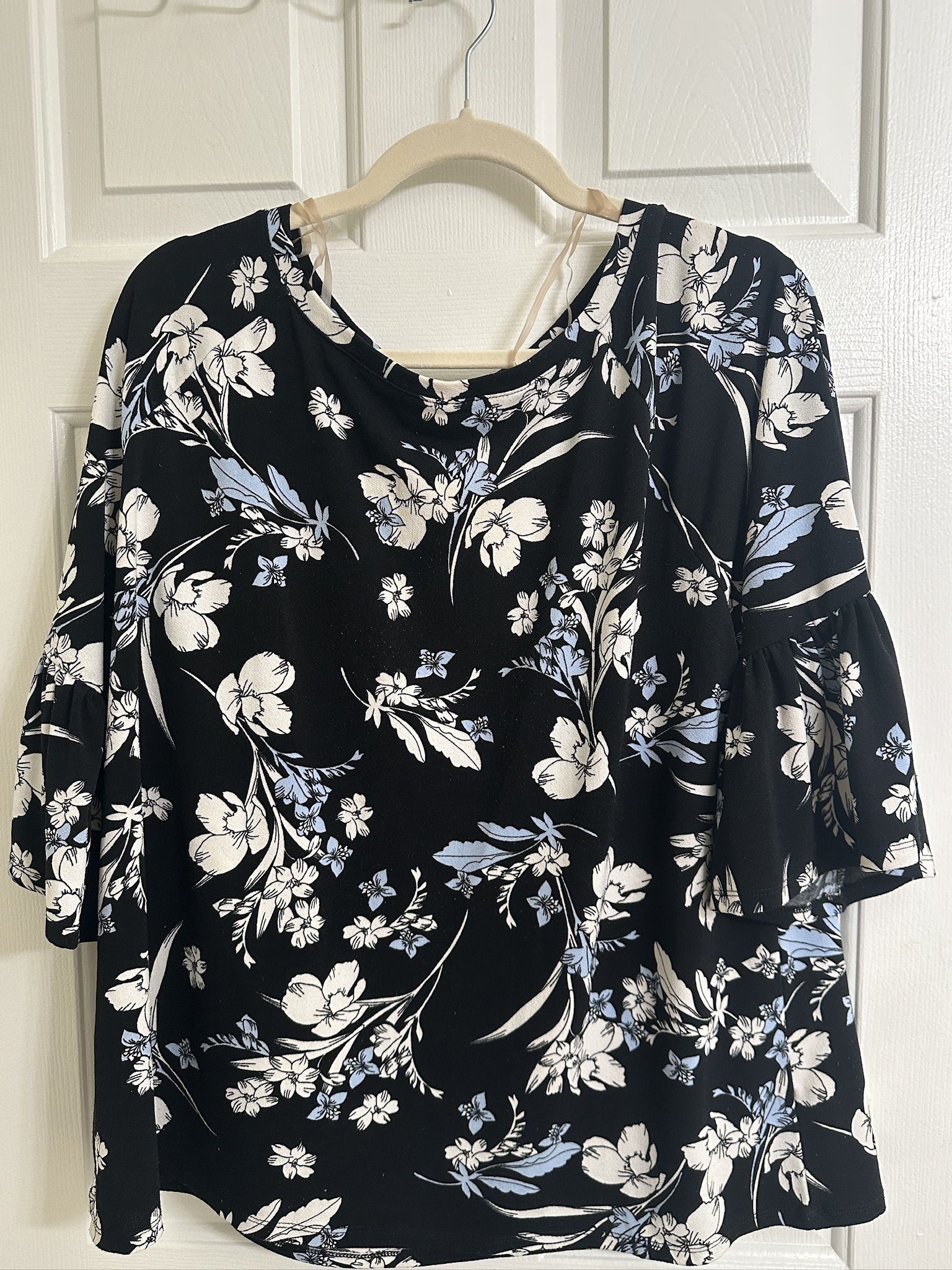 Black Floral Top