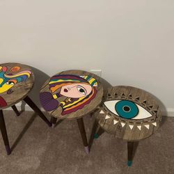 3 Tables handmade wood 