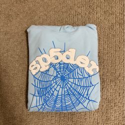 Sp5der Hoodie Light Blue