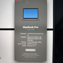 MacBook Pro  2019 Touchbar