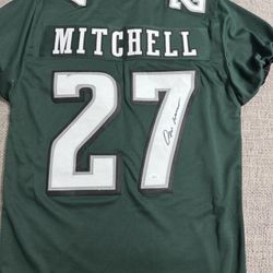 Quinyon Mitchell Signed Autograph Custom Jersey - JSA Coa Sticker Only - Philadelphia eagles 