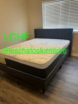 Queen size bed frame and mattress