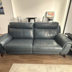 Leather Power Reclining Sofa For Sale
