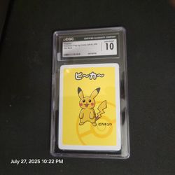 Pokémon TCG Pikachu Playing Cards Old Maid 2019 Japanese Cgc PRISTINE 10