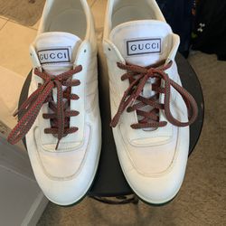 White Gucci Tennis Shoes 