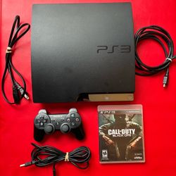 PlayStation 3 (PS3) Slim 160GB Console Bundle w/ Call Of Duty Black Ops