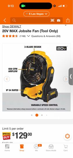 Dewalt fan