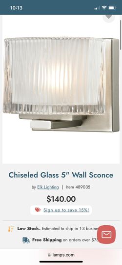 Chiseled Glass 5" Wall Sconce