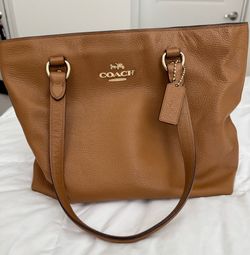 Coach Ava Tote Bag in Pebbled Leather - Classic Saddle Brown (F48637)