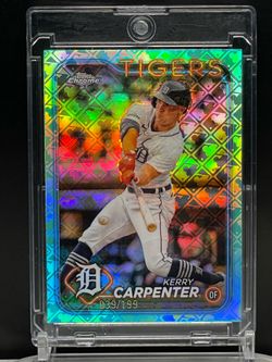 ⚾️ 2024 Topps Chrome ⚾️ KERRY CARPENTER #196 /199  [LogoFractor | Aqua ] Detroit  🐯 Tigers