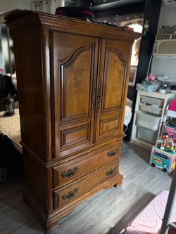 Vintage dresser with wheels