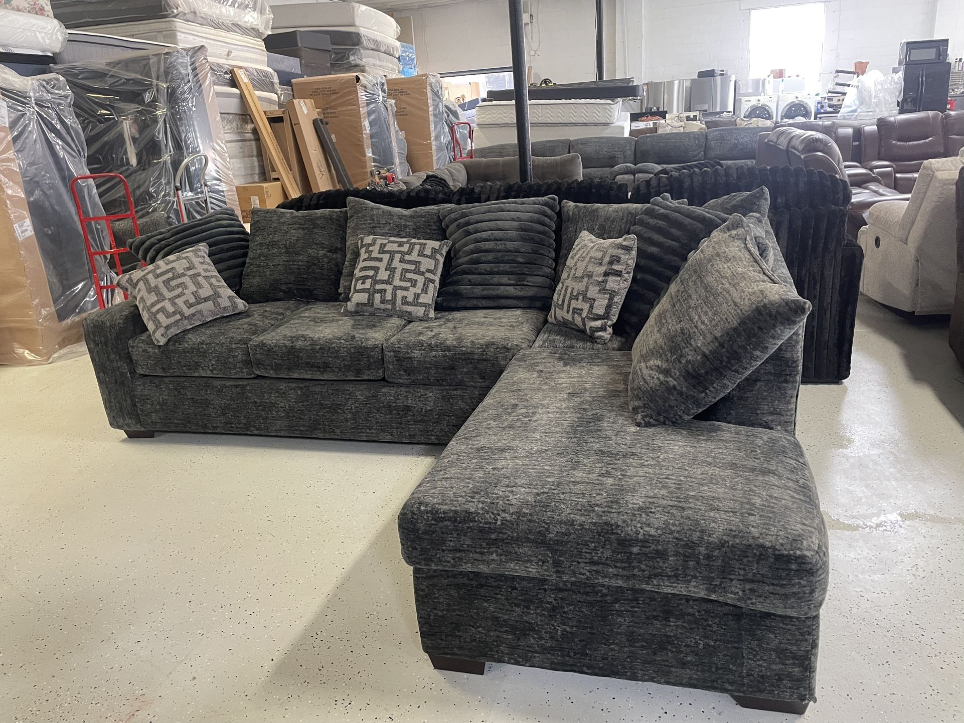 New sectional 118” by 88” $1299