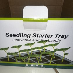 Seedling startee tray w/LED grow lights set of 2
