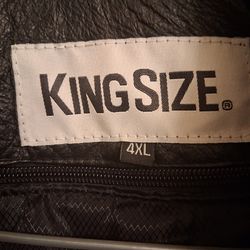 Mens black leather coat