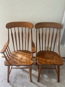 Two wooden chairs