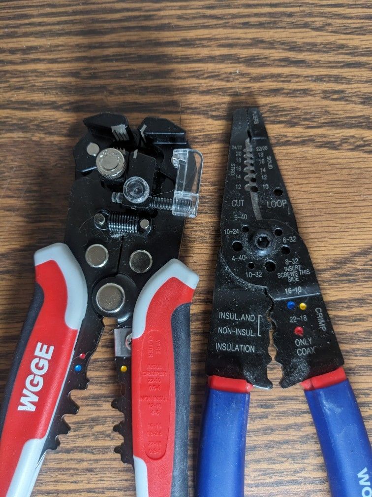 Like New Set of wire strippers, WGGE & Workpro