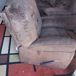  3 Set Sofas With Recliner Seat.