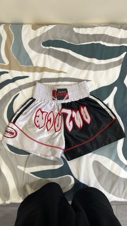 Farabi Muay Thai Shorts Black/White – Size Small