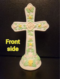 Ceramic Floral Design Cross 