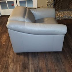Grey Leather Couch