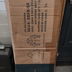 Zinus 5in Deluxe Box Spring Grey King~~NIB