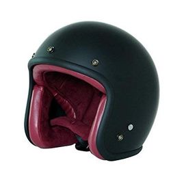 CRG Motorcycle Open-Face Fiberglass Leather Helmet for Adults and Youths