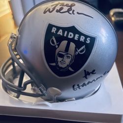Fred Williamson The Hammer Signed Raiders Mini Helmet JSA COA 