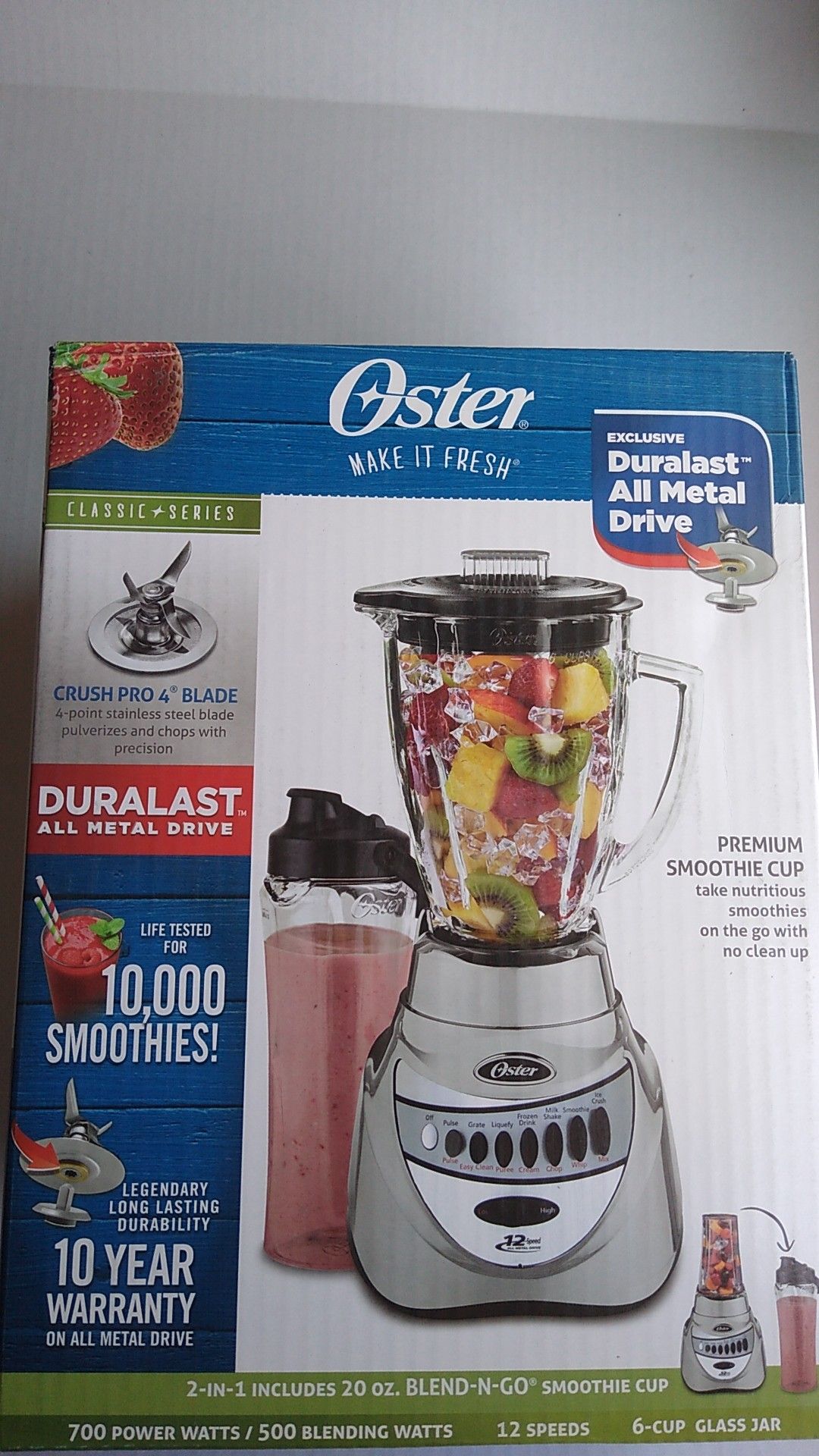 OSTER BLENDER EXCLUSIVE! DURALAST ALL METAL DRIVE.