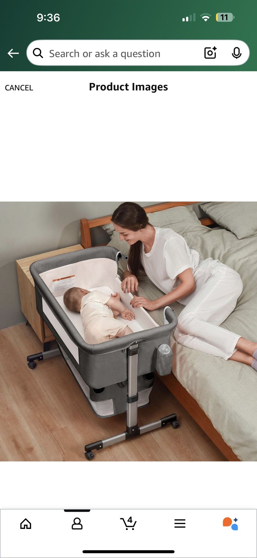 3 in 1 bassinet/crib