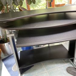Home Office Computer Desk With Keyboard Tray