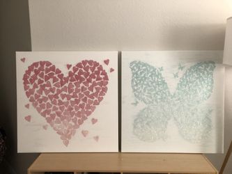 2 Large Canvas Wall Art (30” X 30”)