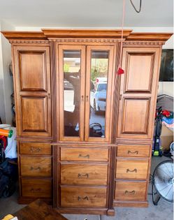 High end armoire cabinet hutch