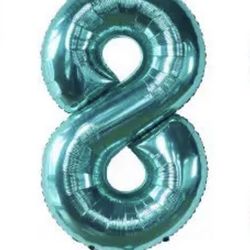 40in Foil Ballon Blue Number 8 Party Decorations Birthday Ballon 