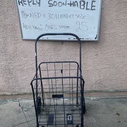 Shopping Cart With Wheels Carrito De Marketa Con Llantas 