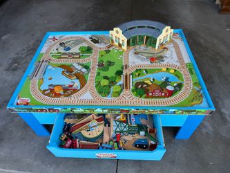 Thomas the train table + toys