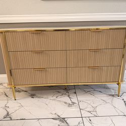 New 55" Natural Wood Color Modern Dresser