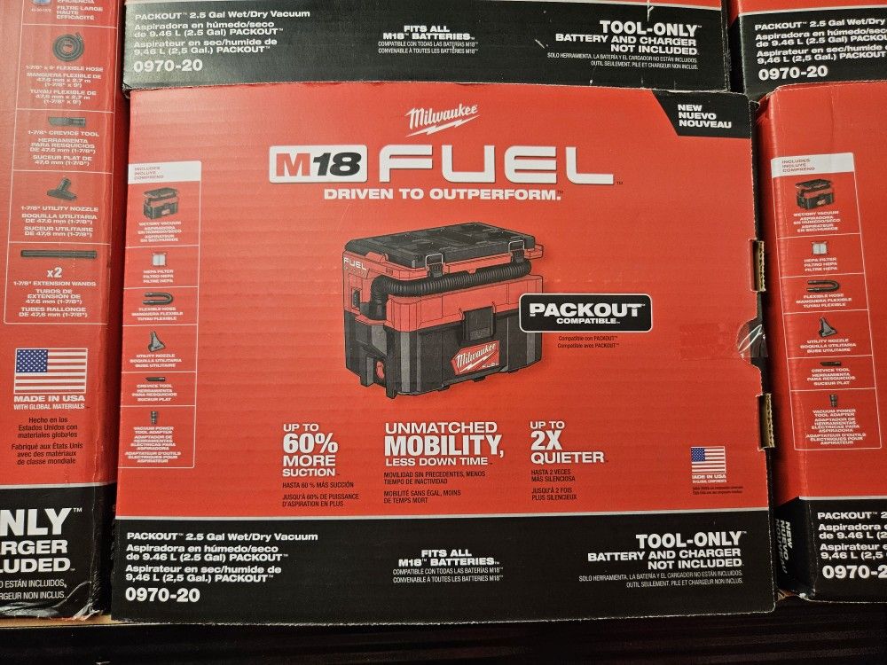 Milwaukee Packout 2.5 Gal Wet And Dry Vacuum Tool Only