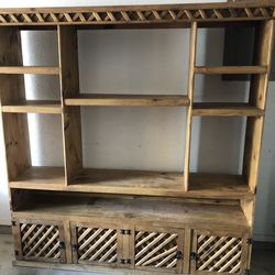Rustic All Wood Home Entertainment Center