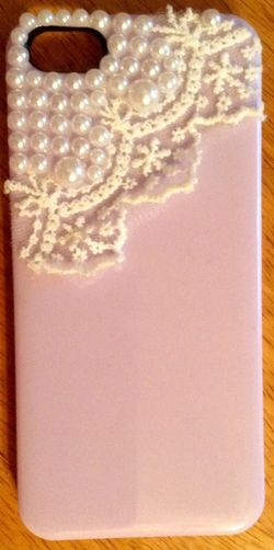Victoria Secret iPhone 5 Case - Lavender with Pearls