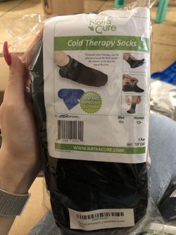 Cold therapy socks size Large New and in its package I have a few pairs available
