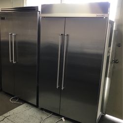 Kitchen Aid 48”Wide Stainless Steel Built In Refrigerator 