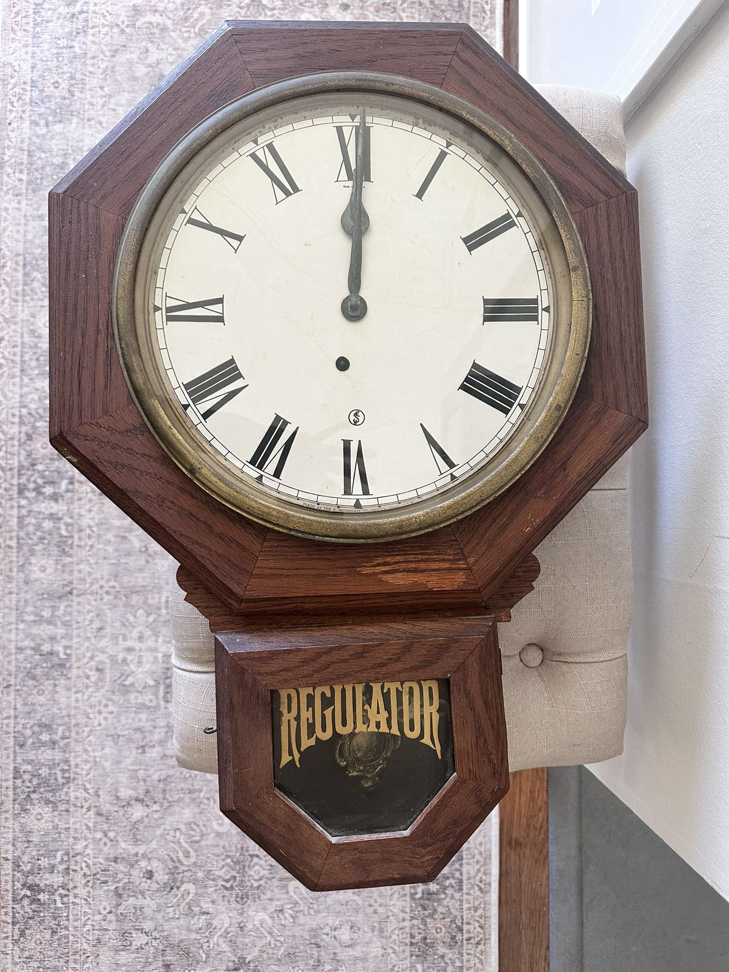 Antique Regulator Pendulum Clock