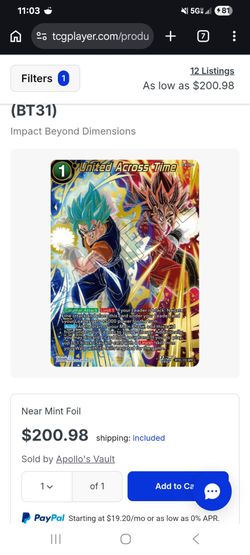 Dragon Ball TCG BT31 Singles