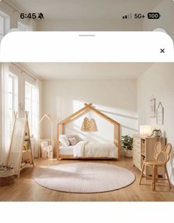 Kids twin bed frame - house frame
