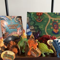 LQAS Dinosaur World Play Set Kids Toy 3+ Educational Dino Figures NEW
