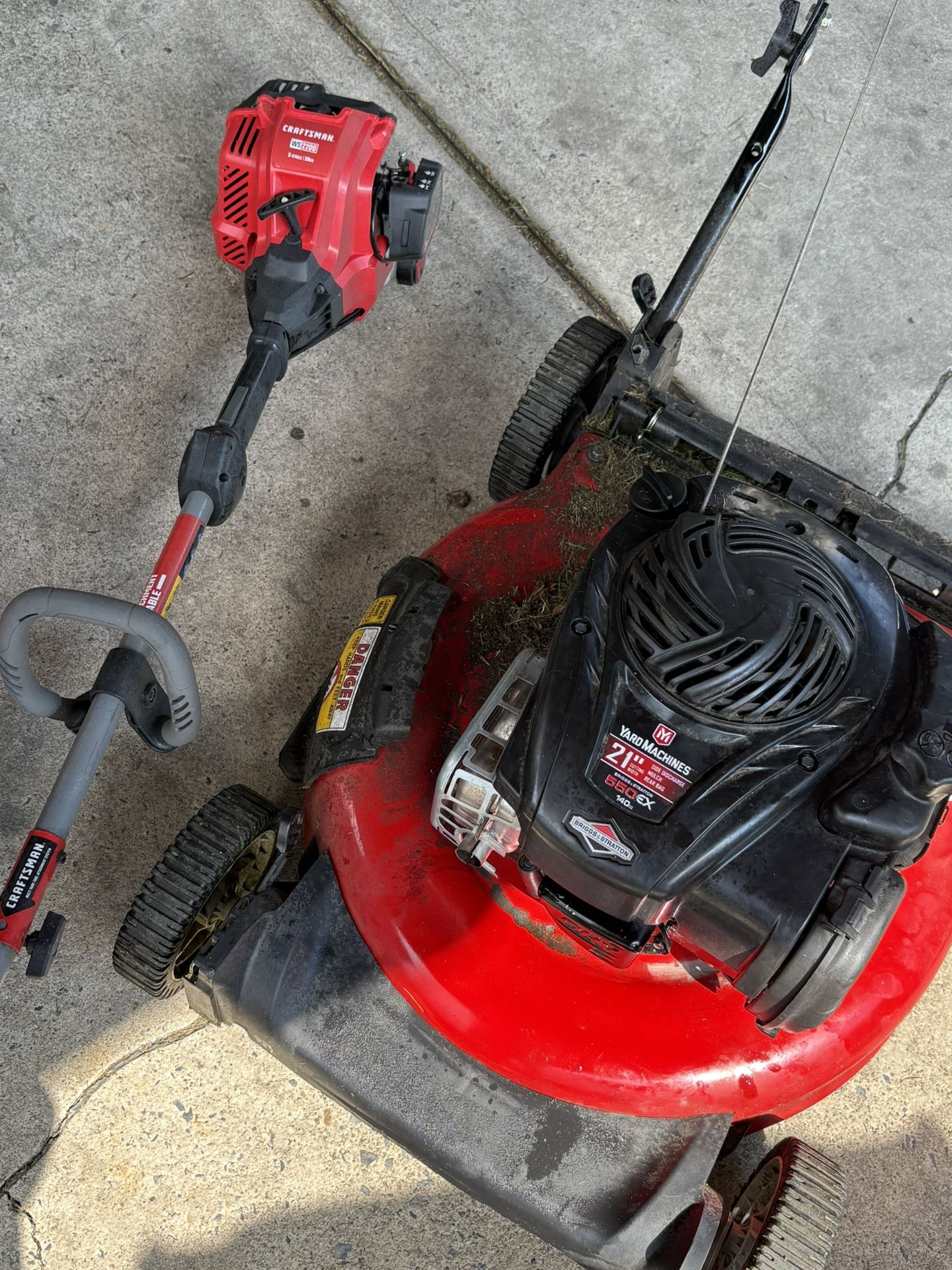 Lawn Mower And Weed Whacker
