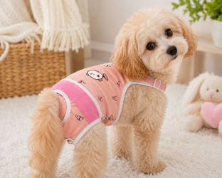 Pink Reusable Female Dog Diaper Size L Washable Leak Proof Puppy Pet Diaper