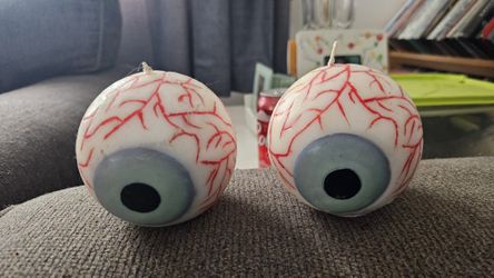 Early 2000s Eyeball Candle Glow In Dark