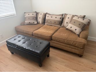 Couch and Storage Ottoman