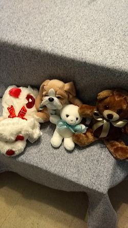 4 small stuffed animals. $5 each.